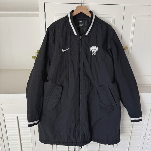 Nike Pitt Panthers Men's Team Black White Baseball Dugout Jacket Size XL - Picture 2 of 7